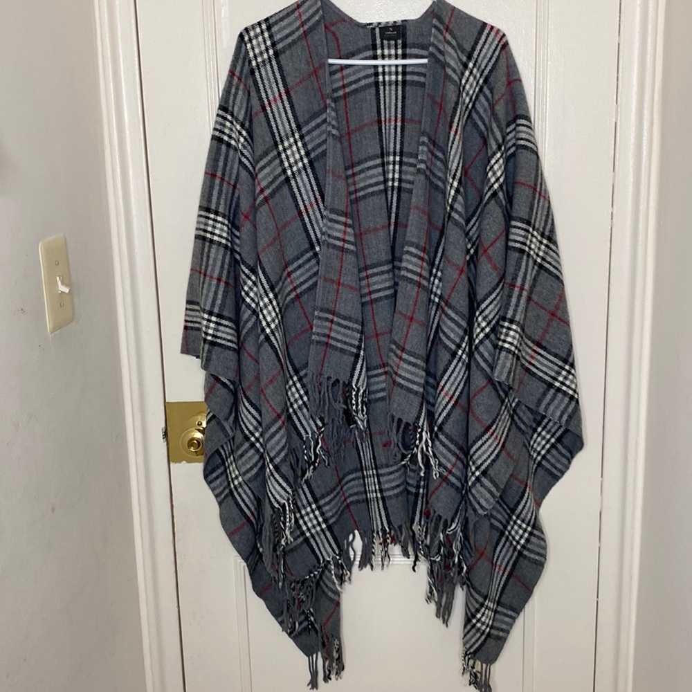 Plaid Poncho